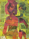 African Art, Painting, Loneliness 1 - Afro Crafters
