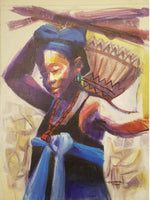 African Art, Painting, Milk Maid I - Afro Crafters
