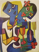African Art, Painting, The Couple 1 - Afro Crafters