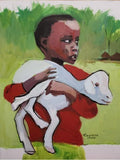 African Art, Painting, African Farm Boy I. - Afro Crafters