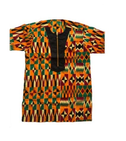 African Shirt, Men's African Fabric Shirt