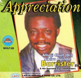 Sikiru Barrister Appreciation CD