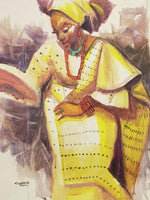 African Art, Painting, Queen Mother II - Afro Crafters