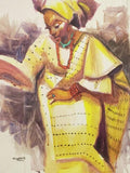 African Art, Painting, Queen Mother II - Afro Crafters