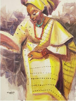 African Art, Painting, Queen Mother II - Afro Crafters