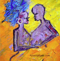 African Art, Painting, Lovers Series 1