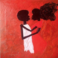 African Art, Painting, Lovers Series 4