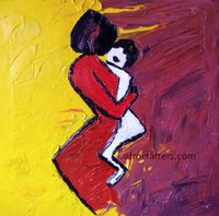 African Art, Painting, Mother Child Series 1.