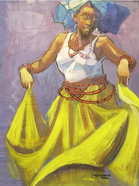 African Art, Painting, Dancing Time VI - Afro Crafters