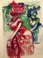 African Art, Painting, Dancing Time VII.
