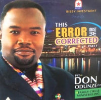 Don Odunze This Error Must Be Corrected 1 CD