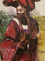 African Art, Painting, Elegance IV. - Afro Crafters