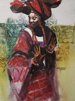 African Art, Painting, Elegance IV. - Afro Crafters