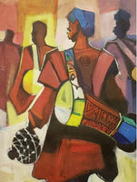 African Art, Painting, Entertainers I - Afro Crafters