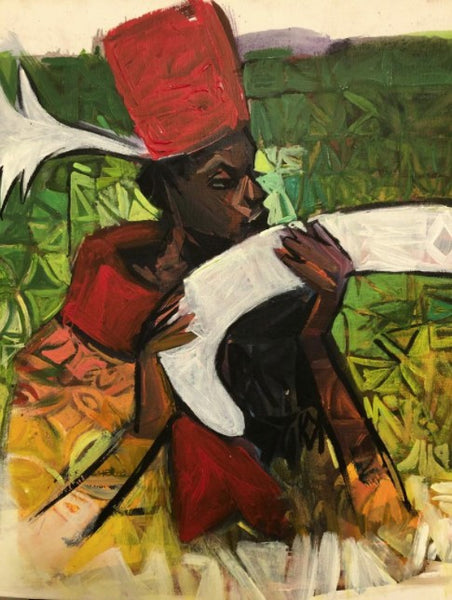 African Art, Painting, Nigerian Igbo Chief I.