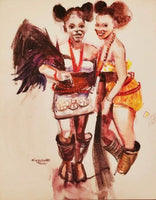 African Art, Painting, Igbo Women I. - Afro Crafters