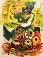 African Art, Painting, Market Seller IV.