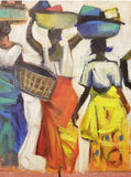 African Art, Painting, Market Women I - Afro Crafters