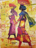 African Art, Painting, Milk Maid XVI. - Afro Crafters