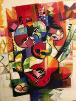 African Art, Painting, Music Makers V. - Afro Crafters