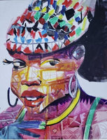 African Art, Painting, My Portrait III - Afro Crafters