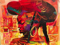 African Art, Painting, Pretty Me VI - Afro Crafters