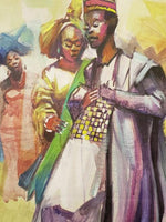 African Art, Painting, The Couple II - Afro Crafters