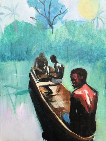 African Art, Painting, The Fisher Men I.