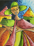 African Art, Painting, The Trumpeter II. - Afro Crafters