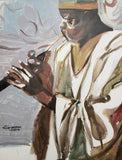 African Art, Painting, The Trumpeter IV. - Afro Crafters