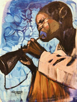 African Art, Painting, The Trumpeter V.