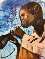 African Art, Painting, The Trumpeter V.
