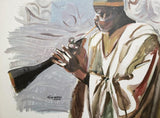African Art, Painting, The Trumpeter IV. - Afro Crafters