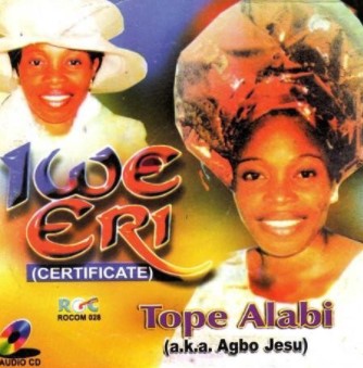Tope Alabi Iwe Eri Certificate CD