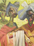 African Art, Painting, True Friends I - Afro Crafters