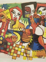 African Art, Painting, True Friends III - Afro Crafters