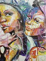 African Art, Painting, Two Friends 1. - Afro Crafters