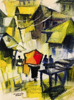 African Art, Painting, Urban Life XIV. - Afro Crafters