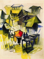 African Art, Painting, Urban Life XIV. - Afro Crafters
