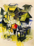 African Art, Painting, Urban Life XIV. - Afro Crafters