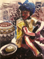 African Art, Painting, Urban Life XVI.