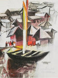 African Art, Painting, Urban Life XIII - Afro Crafters