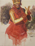 Art & Crafts Painting African Art, Painting, Beautiful Bride I