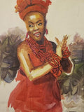 Art & Crafts Painting African Art, Painting, Beautiful Bride I