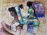 Art & Crafts Painting African Art, Painting, Beautiful Bride II.