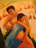 Art & Crafts Painting African Art, Painting, Dancing Time I.