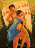 Art & Crafts Painting African Art, Painting, Dancing Time I.