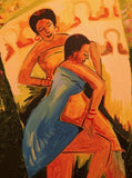 Art & Crafts Painting African Art, Painting, Dancing Time I.