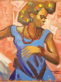 Art & Crafts Painting African Art, Painting, Dancing Time II