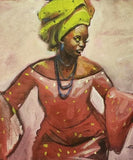 Art & Crafts Painting African Art, Painting, Dancing Time III